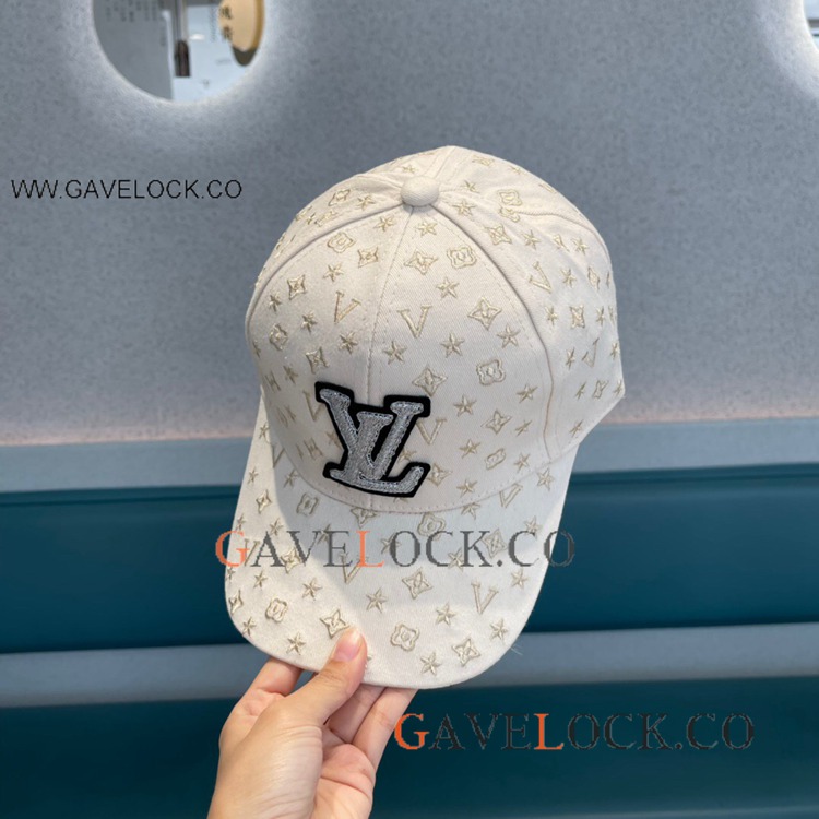 Quality LouiVuitton L V Baseball Hat White Sun Cap